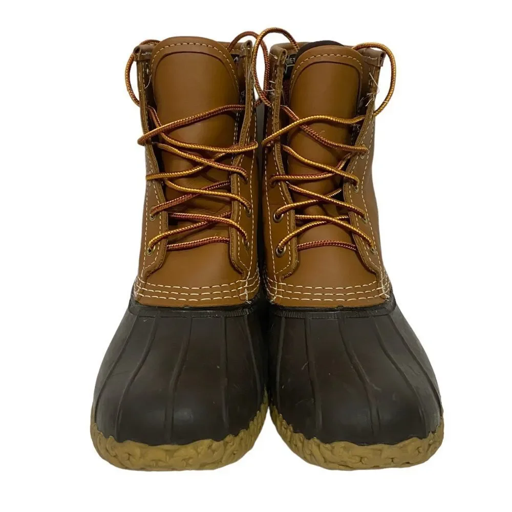 L.L. Bean Bean Boots Tan Waterproof Rain Duck Boots